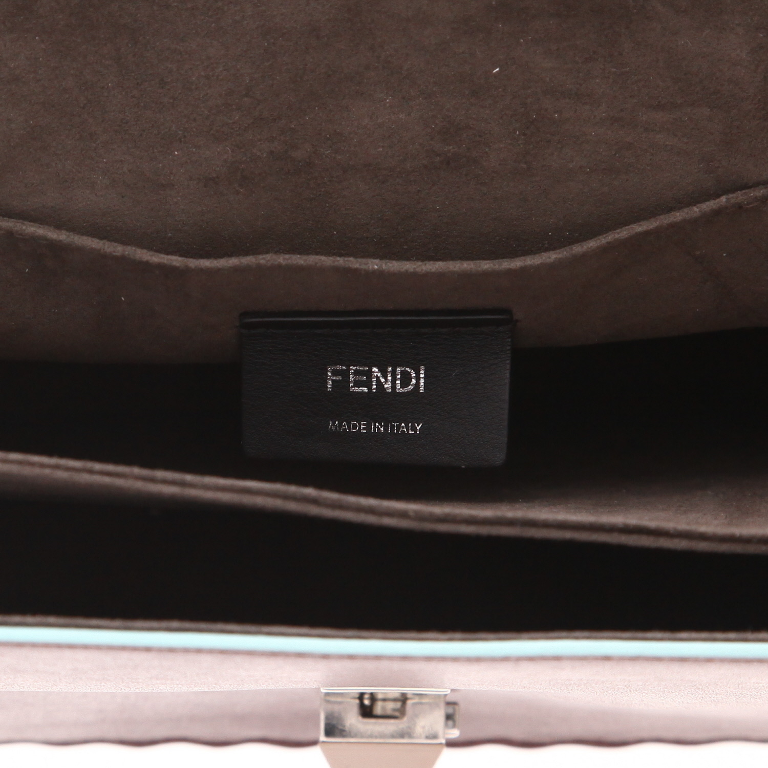 Borsa a tracolla Fendi  Kan I in pelle bordeaux - Detail D2