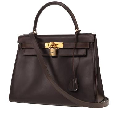 Hermès  Kelly 28 cm handbag  in brown box leather