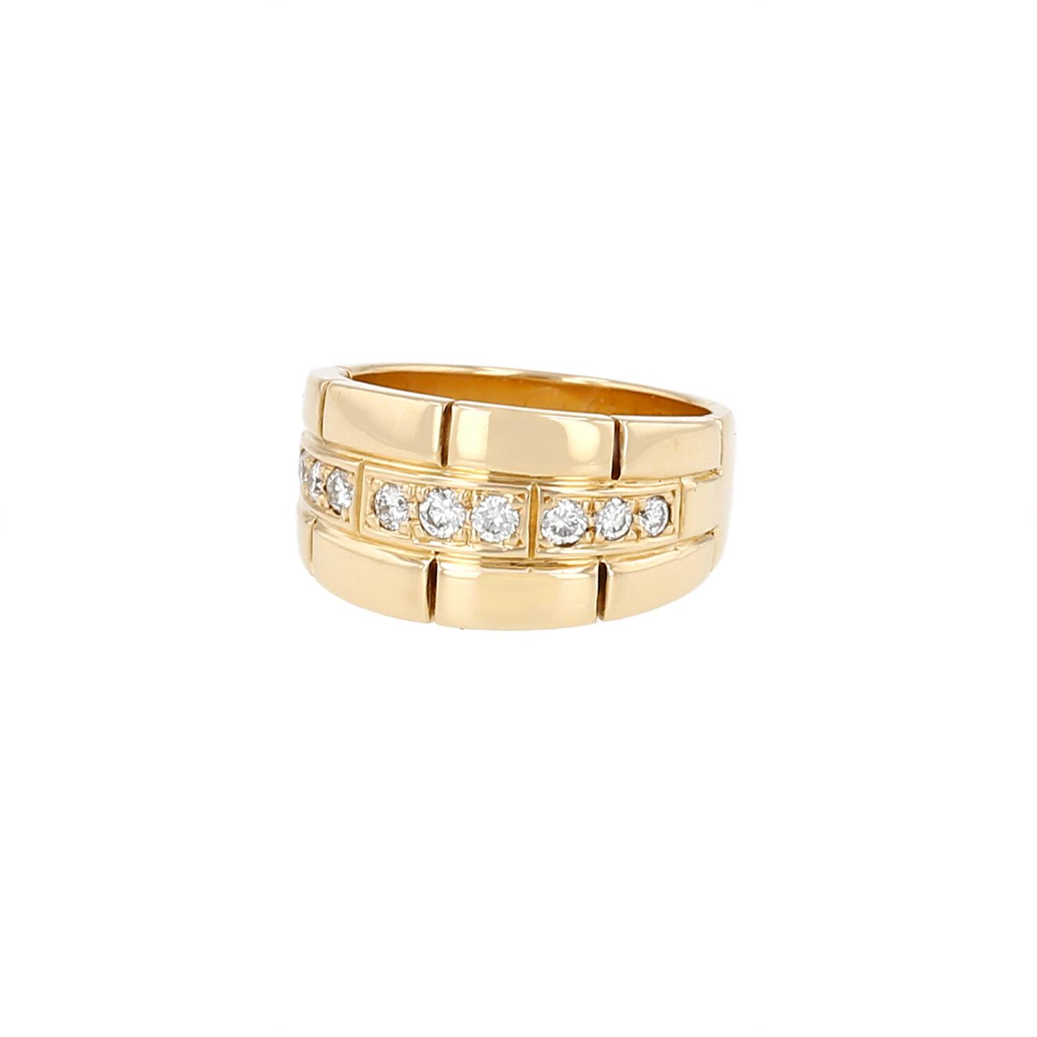 Bague Cartier Panthère années 1990 or jaune diamants occasion