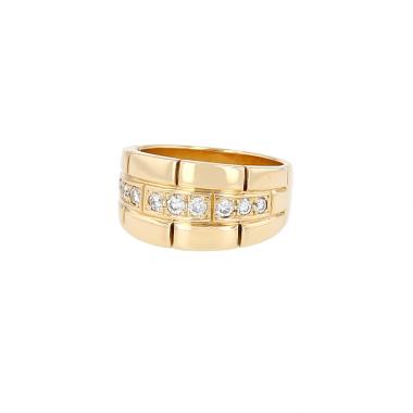 Cartier Maillon Panthère ring from the 1990s, in yellow gold and diamonds