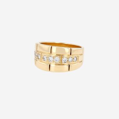 Bague années 1990 Cartier Maillon Panthère en or jaune et diamants