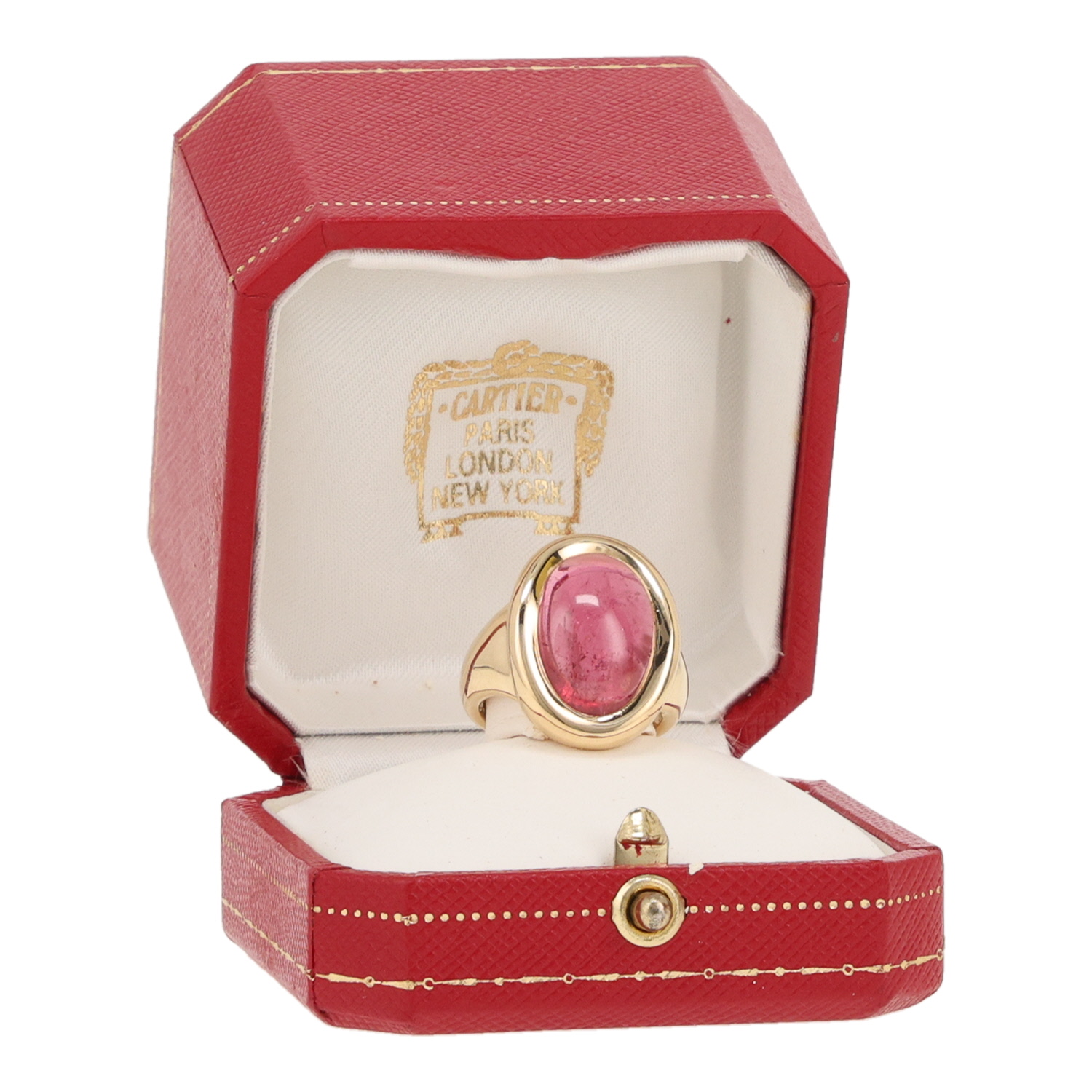 Bague Cartier Baignoire en or jaune et tourmaline - Detail D2