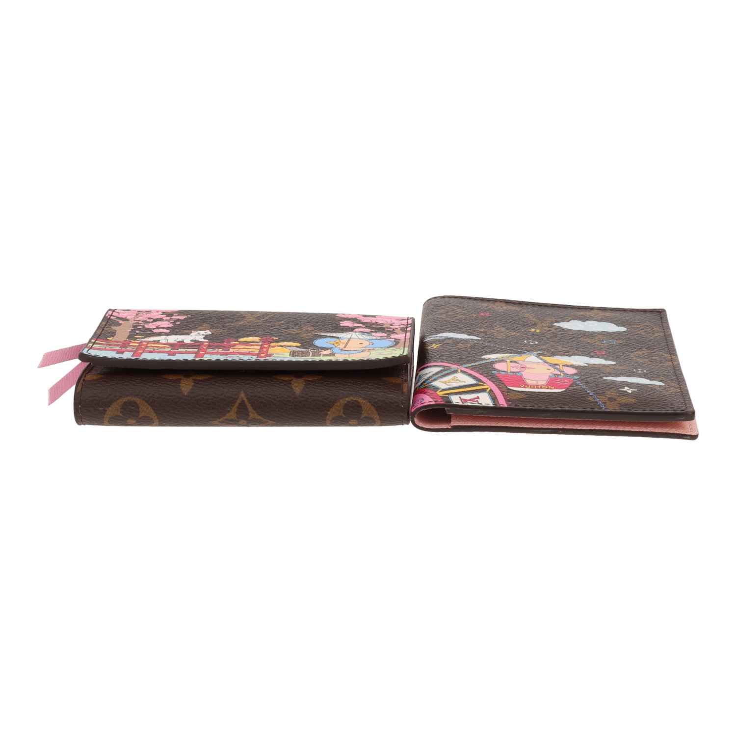 Portefeuille Louis Vuitton  Victorine en toile monogram marron - Detail D1