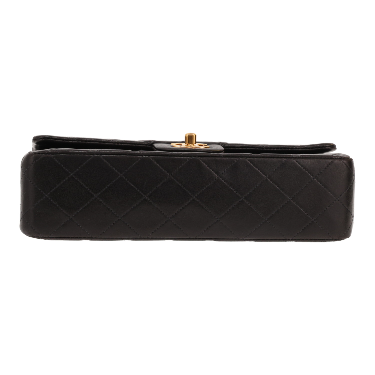 Chanel Timeless Classic handbag in black quilted leather - Detail D1