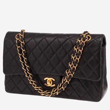 Chanel Timeless Classic handbag in black quilted leather