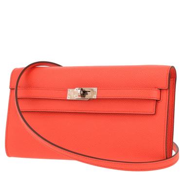 Hermès  Kelly To Go shoulder bag  in orange Capucine epsom leather