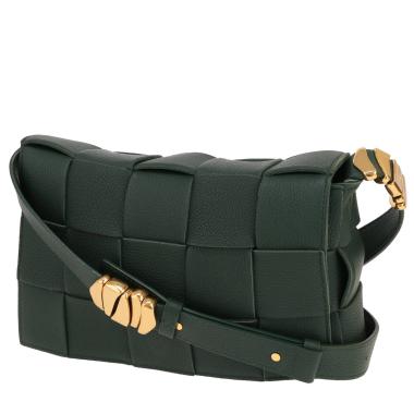 Bolso bandolera Bottega Veneta  Cassette en cuero intrecciato verde