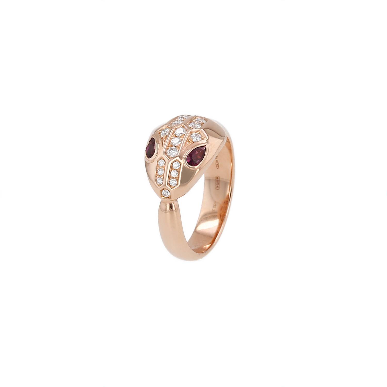 Bague Bulgari Serpenti Seduttori or rose diamants occasion Bague Bulgari Serpenti Seduttori or rose diamants occasion