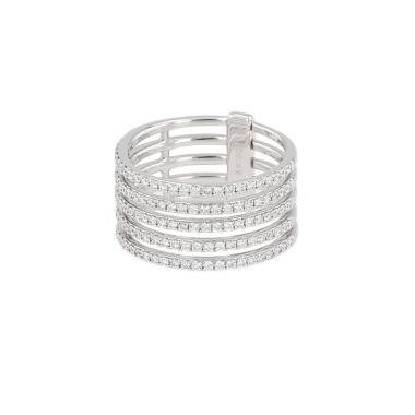 Bague bandeau Messika Gatsby en or blanc et diamants
