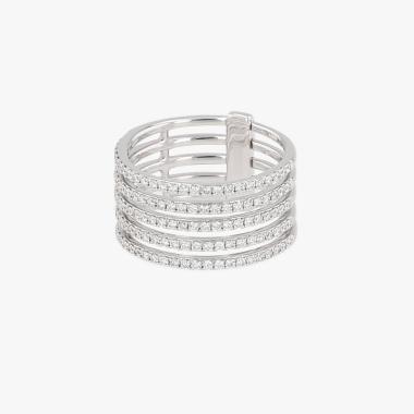 Bague bandeau Messika Gatsby en or blanc et diamants