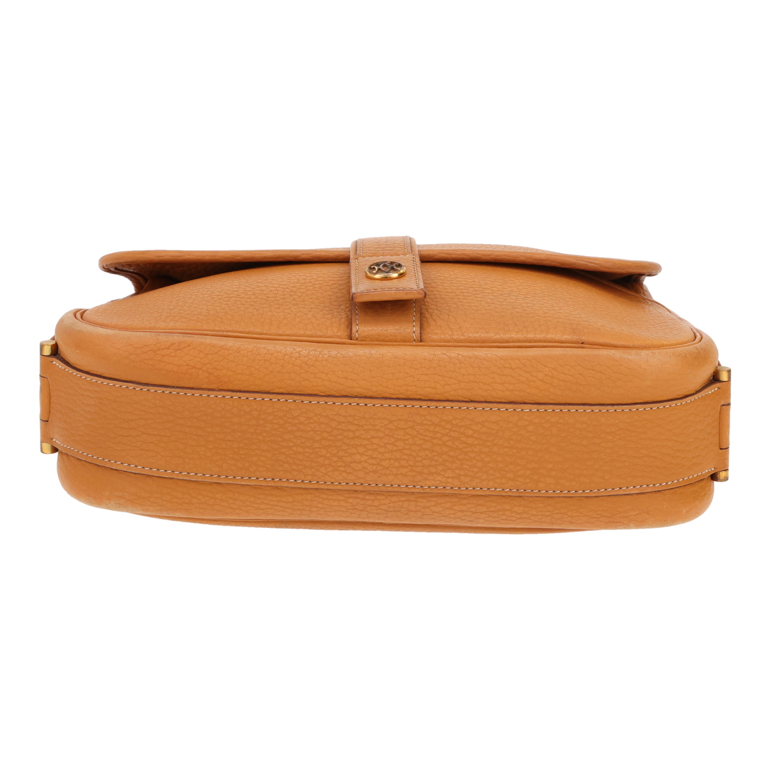 Sac porté épaule Hermès  Noumea en cuir marron - Detail D1