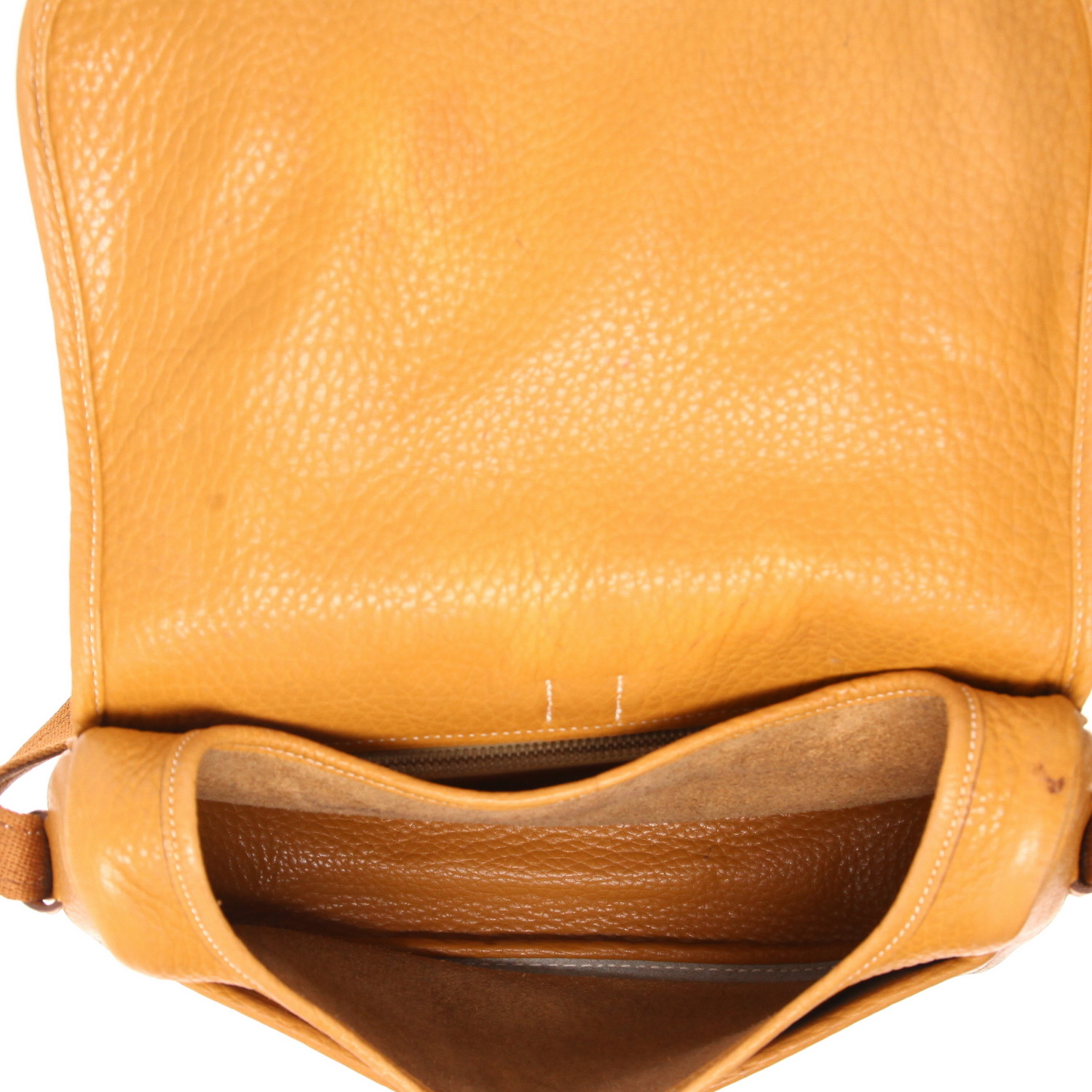 Hermès  Noumea shoulder bag  in brown leather - Detail D3