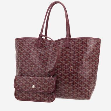 Sac cabas Goyard  Saint-Louis en toile Goyardine violette et cuir violet