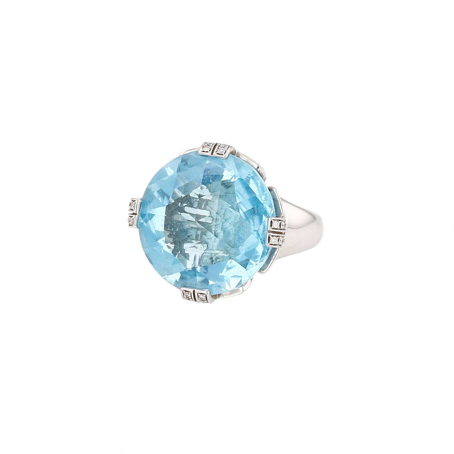 Bague Bulgari Parentesi Cocktail or blanc topaze occasion Bague Bulgari Parentesi Cocktail or blanc topaze occasion