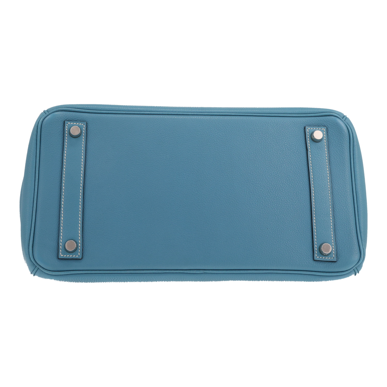 Borsa Hermès “Haut à Courroies” da 32 cm in pelle Togo Bleu Jean - Detail D1