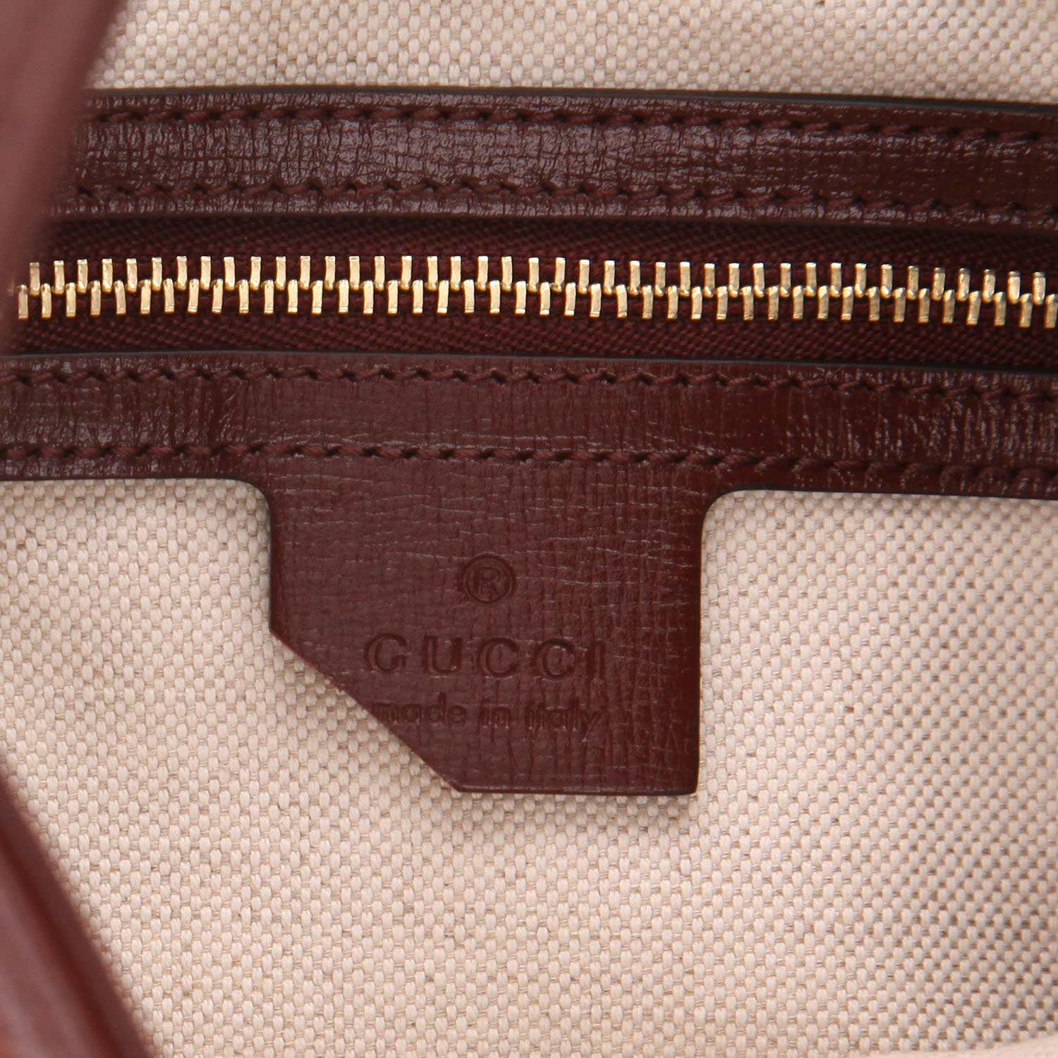 Bolso de mano Gucci «Jackie» de lona Supreme GG Bordeaux y piel Bordeaux - Detail D2