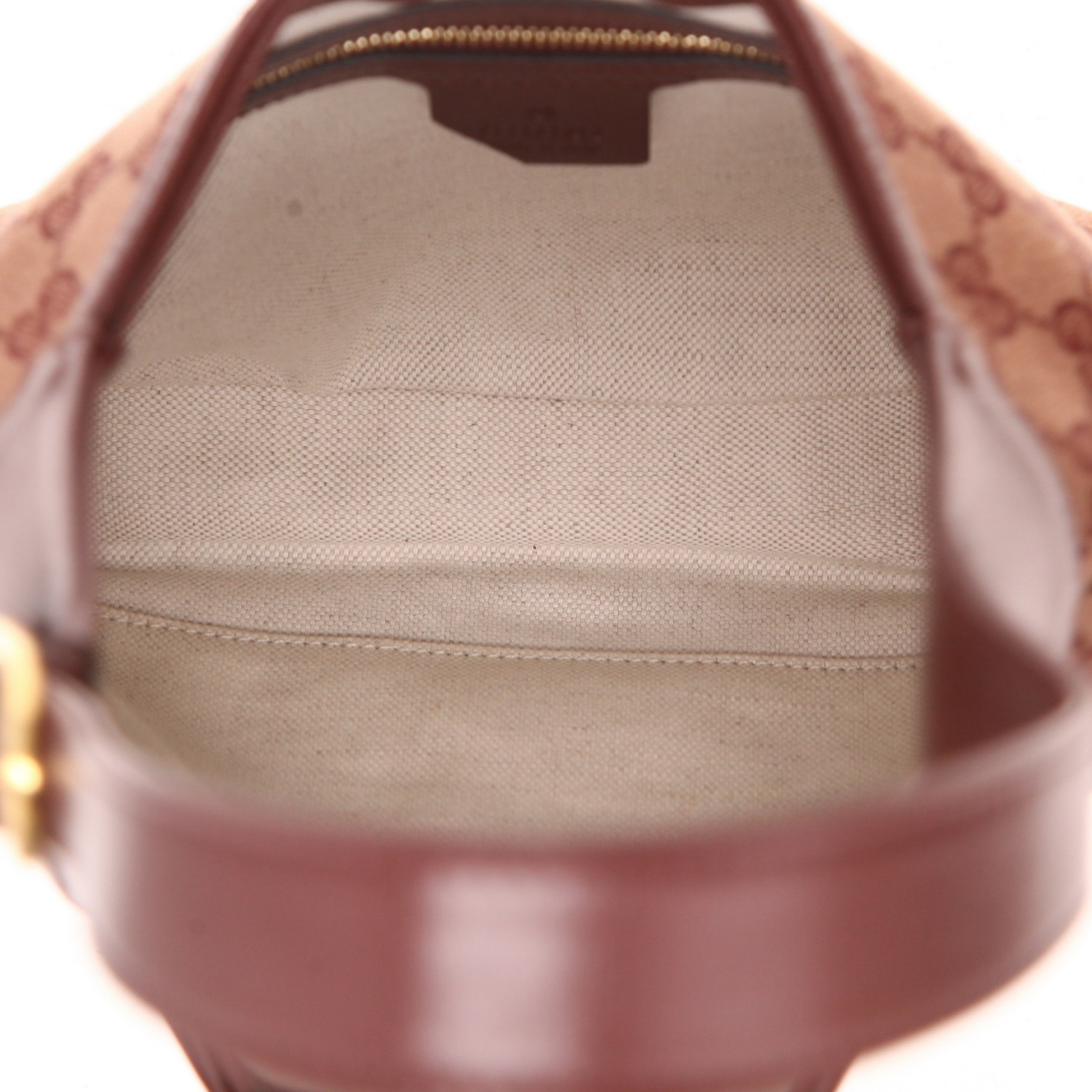 Bolso de mano Gucci «Jackie» de lona Supreme GG Bordeaux y piel Bordeaux - Detail D3