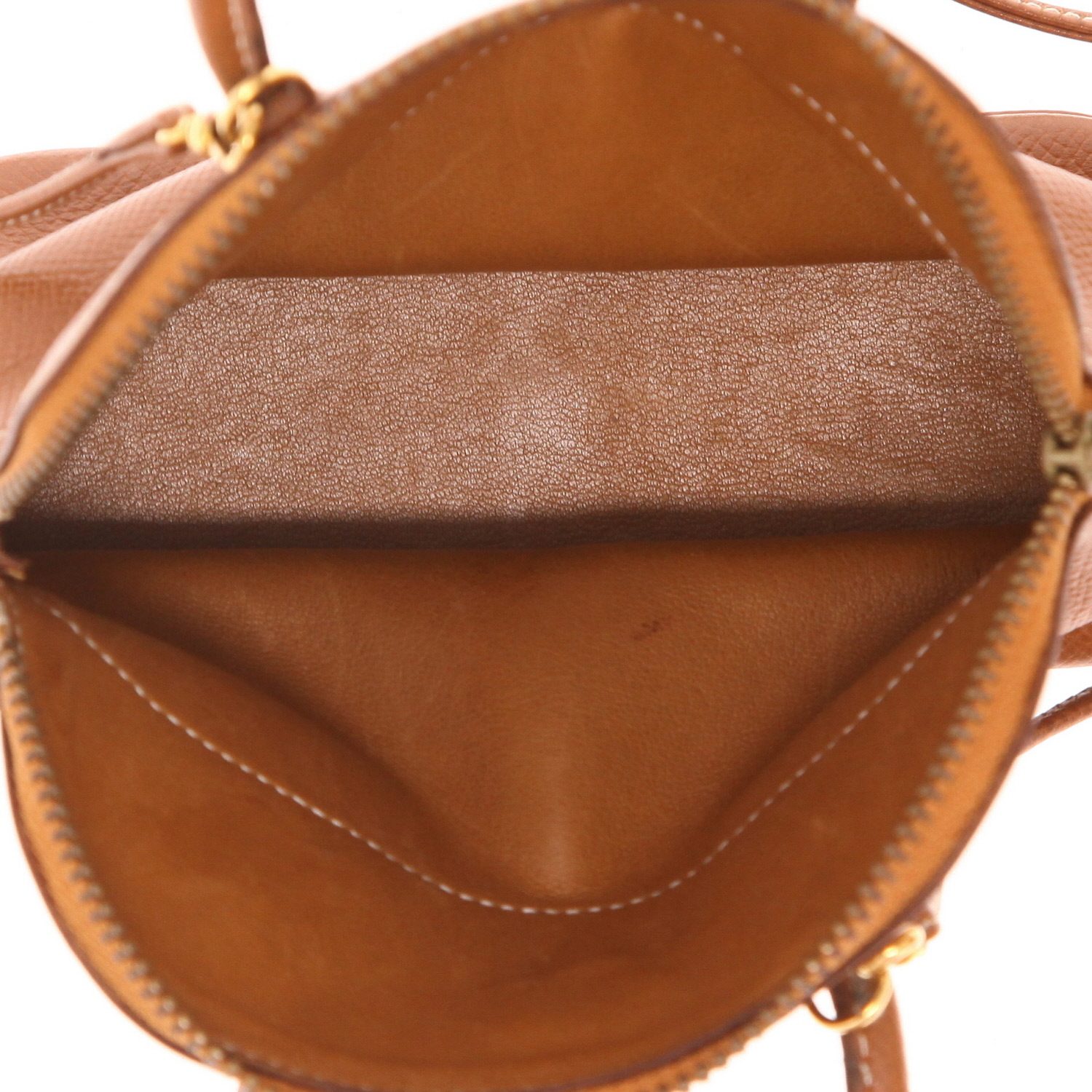 Bolso Hermès Bolide de 15 cm en piel Courchevel Gold - Detail D3