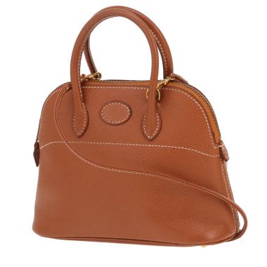 Hermès Bolide 15 cm handbag in Courchevel Gold leather
