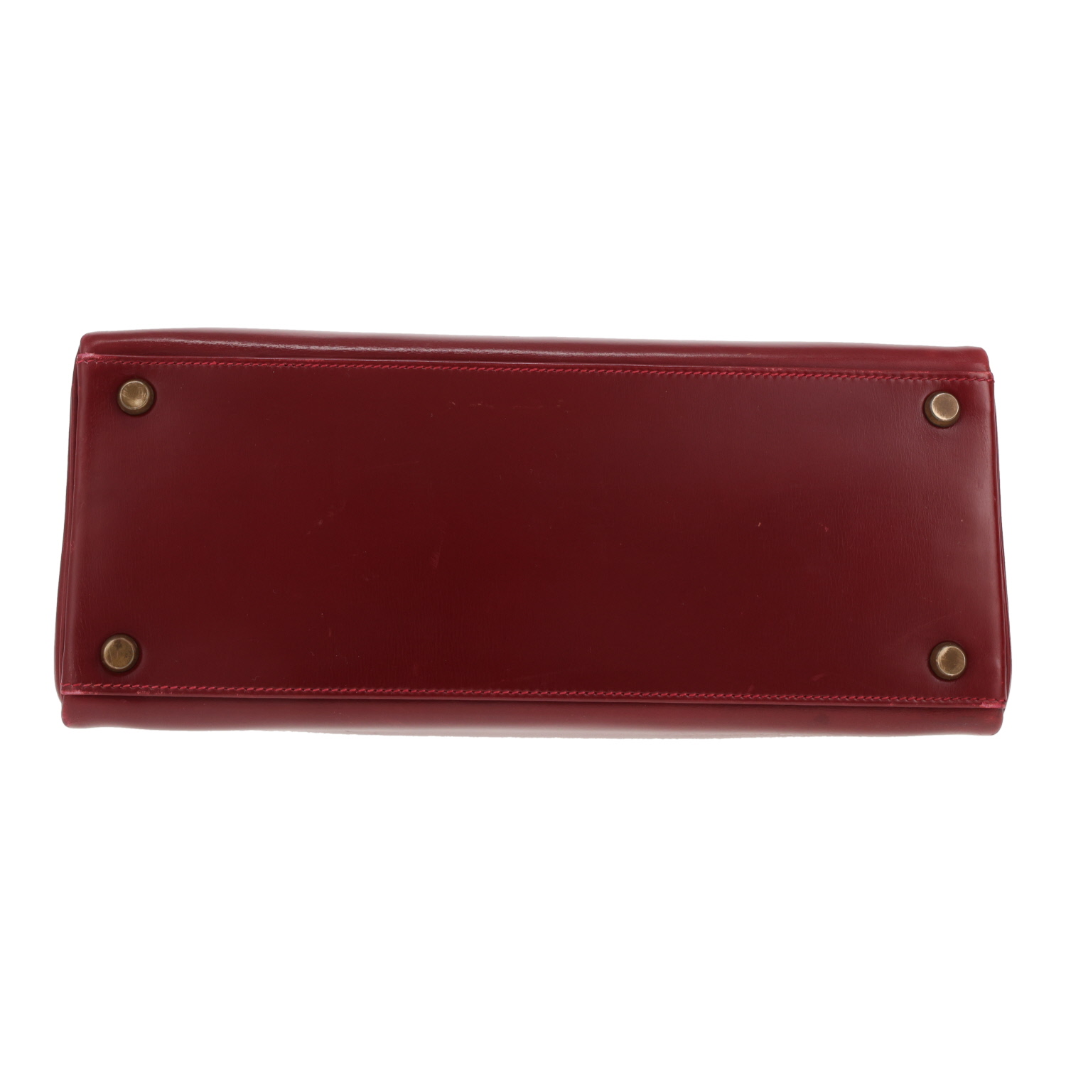 Sac à main Hermès  Kelly 28 cm en cuir box rouge H - Detail D1