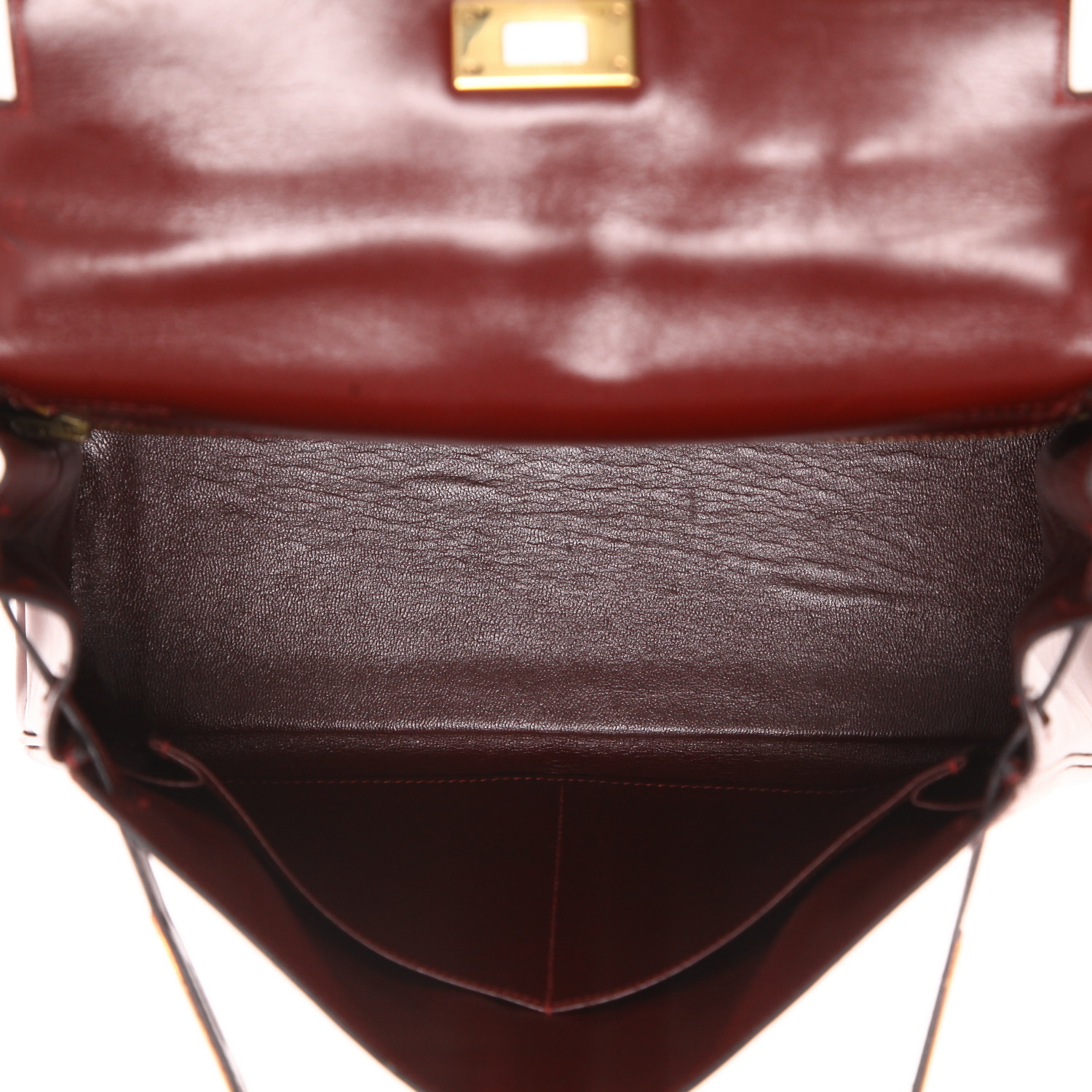 Sac à main Hermès  Kelly 28 cm en cuir box rouge H - Detail D3