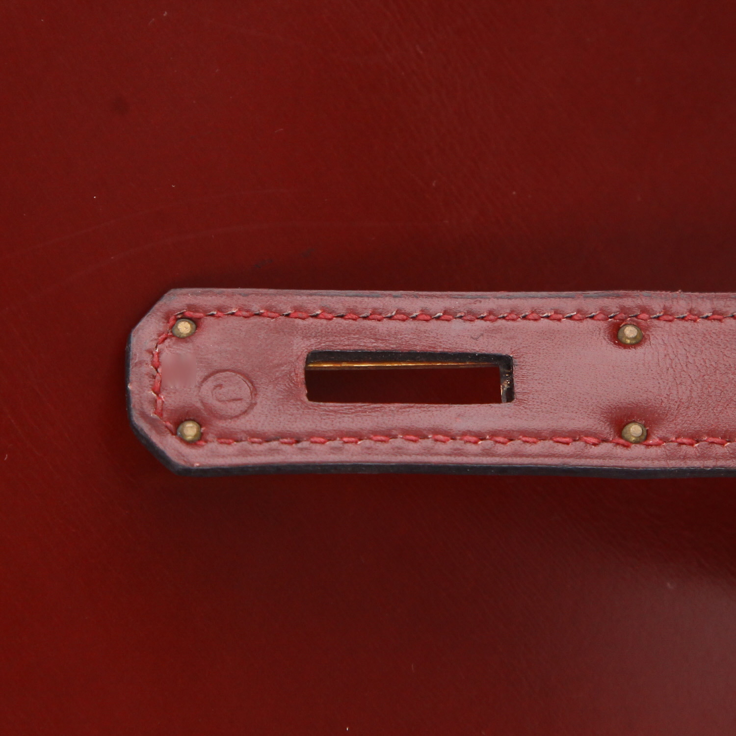 Borsa Hermès Kelly 28 cm in pelle rossa H - Detail D4