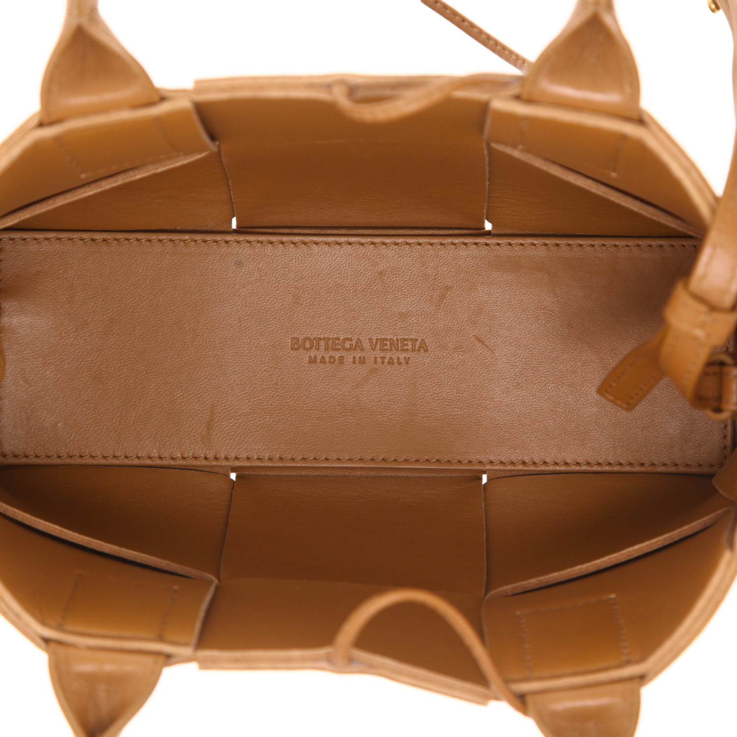 Bottega Veneta Arco Mini tote bag in brown intrecciato leather - Detail D3