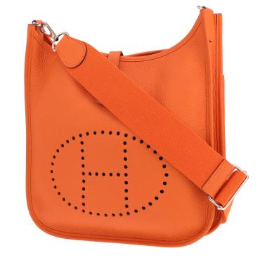 Bolso bandolera Hermès «Evelyne» de 29 cm, de piel Togo Orange