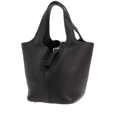 Sac à main Hermès  Picotin 18 cm en cuir togo noir