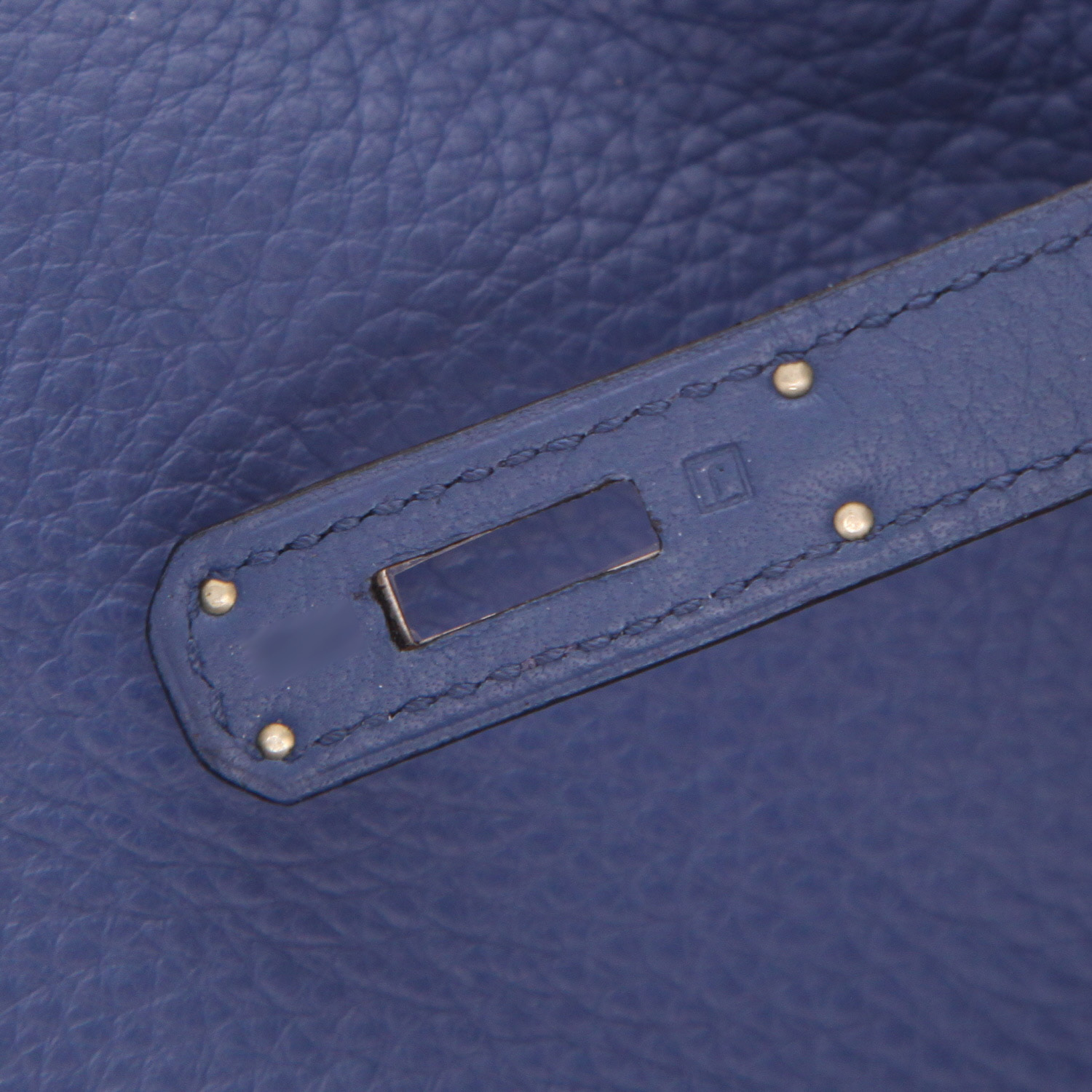 Hermès Birkin handbag, 30 cm, in Bleu Brighton Togo leather - Detail D4
