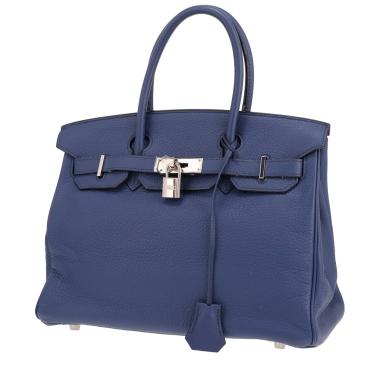 Hermès Birkin handbag, 30 cm, in Bleu Brighton Togo leather