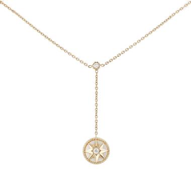 Collar «Rose des vents» de Dior en oro amarillo, nácar y diamantes