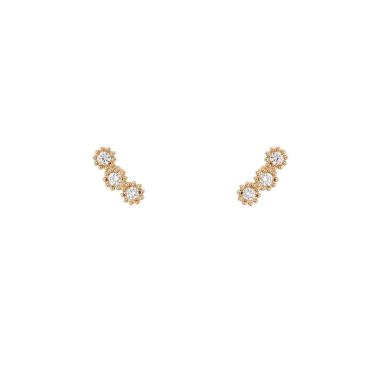 A pair of Dior Mimirose earrings in yellow gold and diamonds