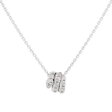 Collier Bulgari Serpenti Viper en or blanc et diamants