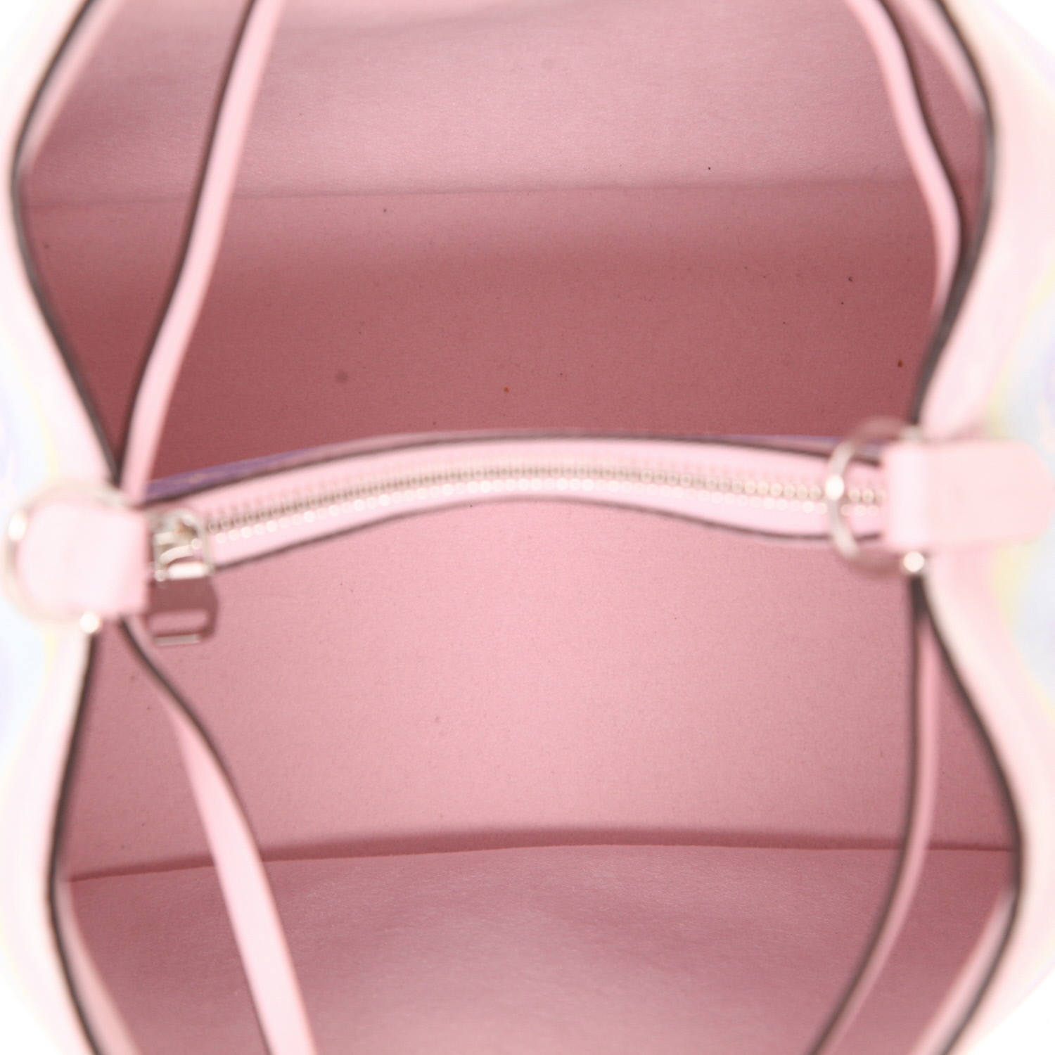 Shopping bag Louis Vuitton  NéoNoé in tela monogram rosa blu e gialla e pelle rosa - Detail D3