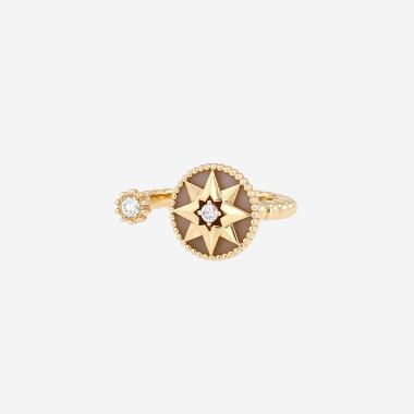 Bague ouverte Dior Rose des vents en or rose, opale rose et diamants