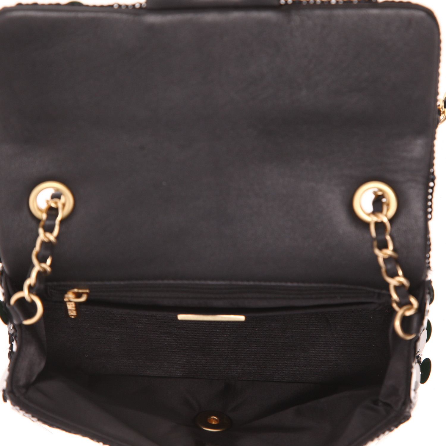 Borsa a tracolla Chanel  Timeless Mini in paillettes e raso nero - Detail D3