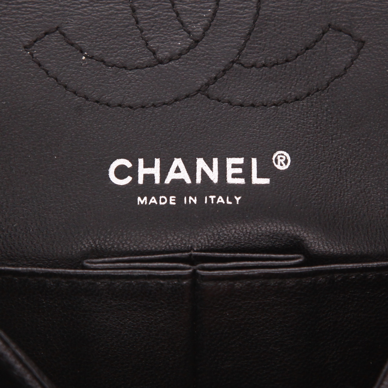 Chanel  Chanel 2.55 Baguette small model  handbag  in grey jersey - Detail D2