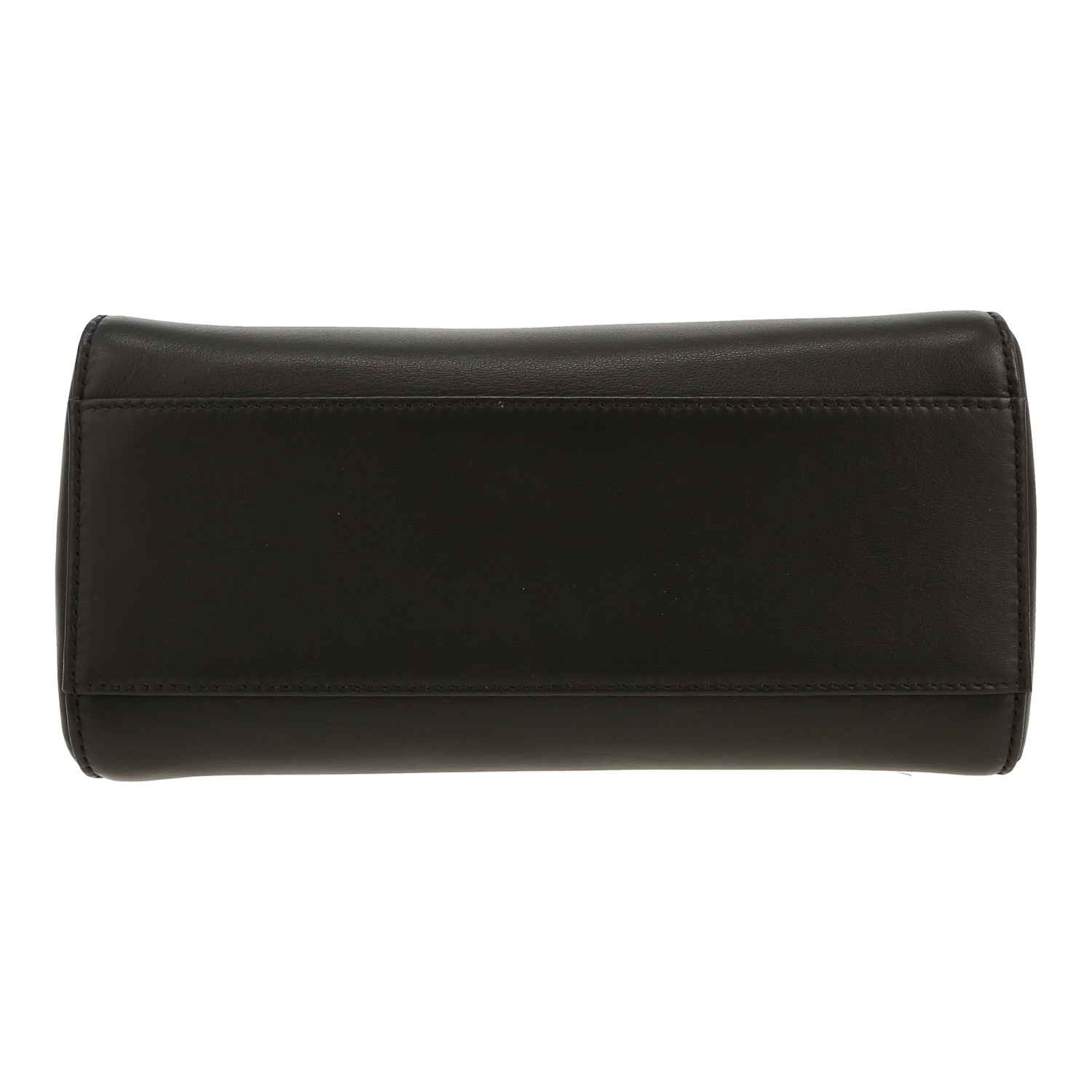 Bolso bandolera Fendi  Mini Peekaboo en lona y cuero negra y marrón - Detail D1