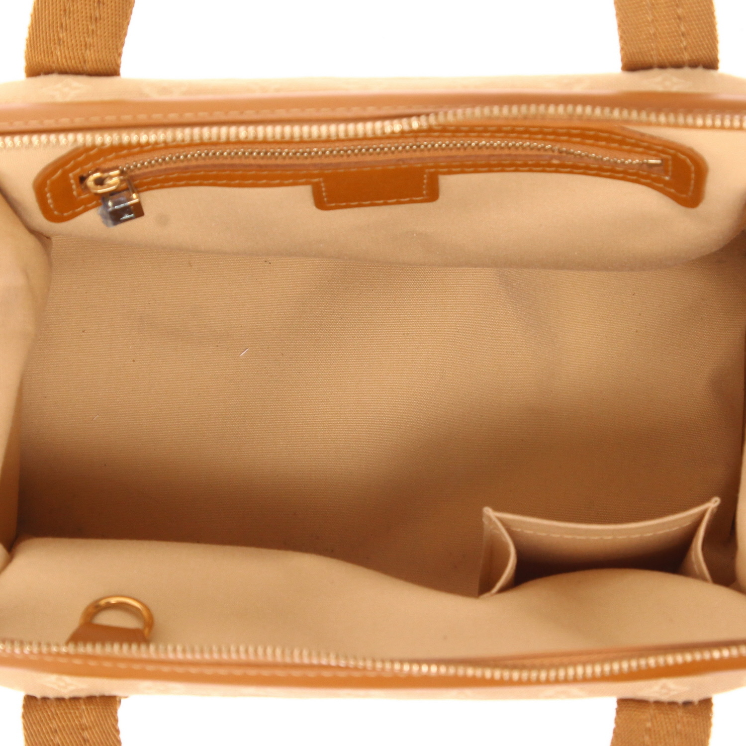 Louis Vuitton  Joséphine handbag  in beige monogram canvas Idylle  and brown leather - Detail D3