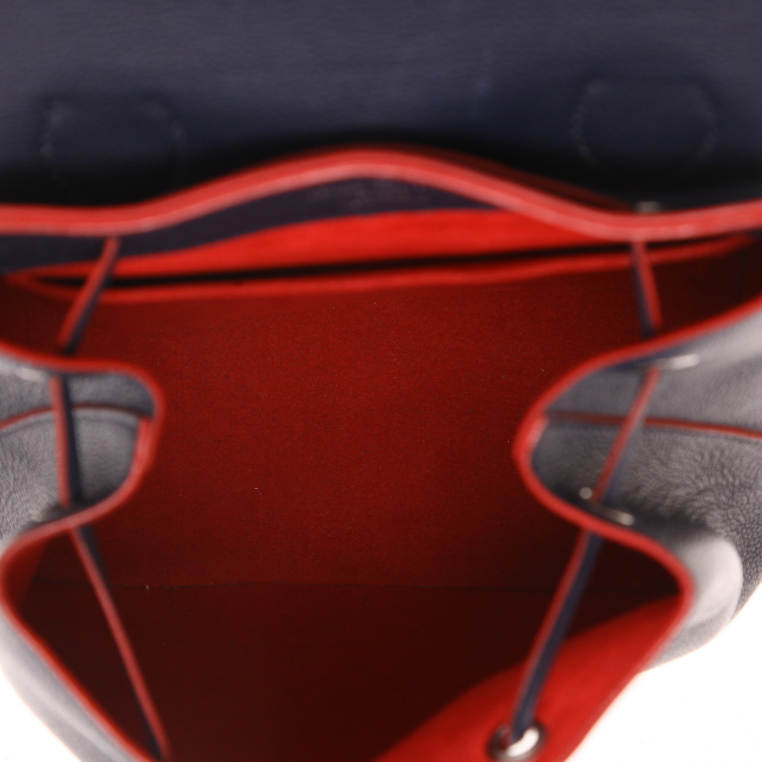 Mochila Louis Vuitton  Lockme Backpack en cuero granulado azul marino - Detail D3