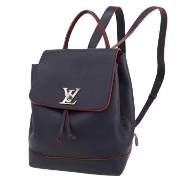 Louis Vuitton  Lockme Backpack backpack  in navy blue grained leather