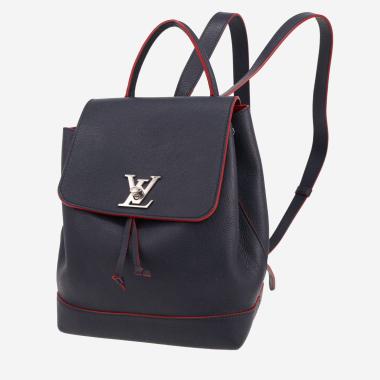 Sac à dos Louis Vuitton  Lockme Backpack en cuir grainé bleu-marine