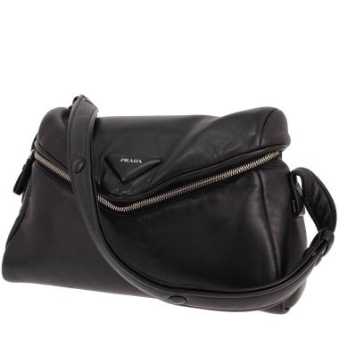 Bolso de hombro Prada «Padded» de piel negra