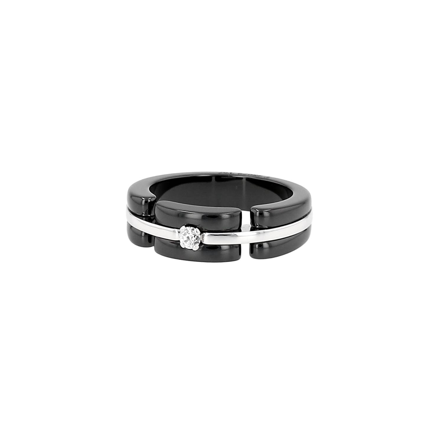 Bague Chanel Ultra or blanc céramique diamant occasion