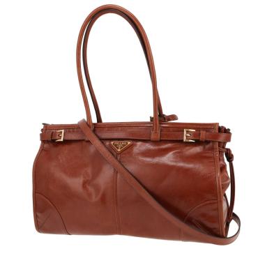 Bolso de mano Prada  Bonnie en cuero marrón