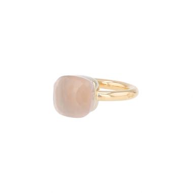 Anello Pomellato Nudo Classic in oro rosa e quarzo rosa