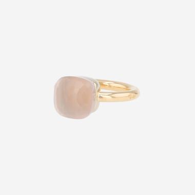 Pomellato Nudo Classic ring in pink gold and quartz