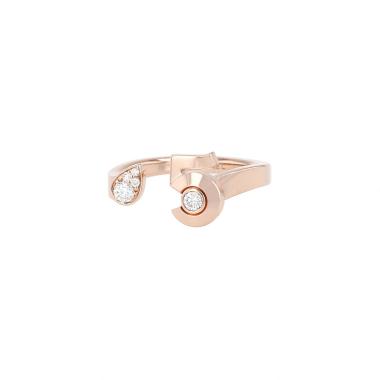 Chanel Extrait de N°5 open ring in beige gold and diamonds
