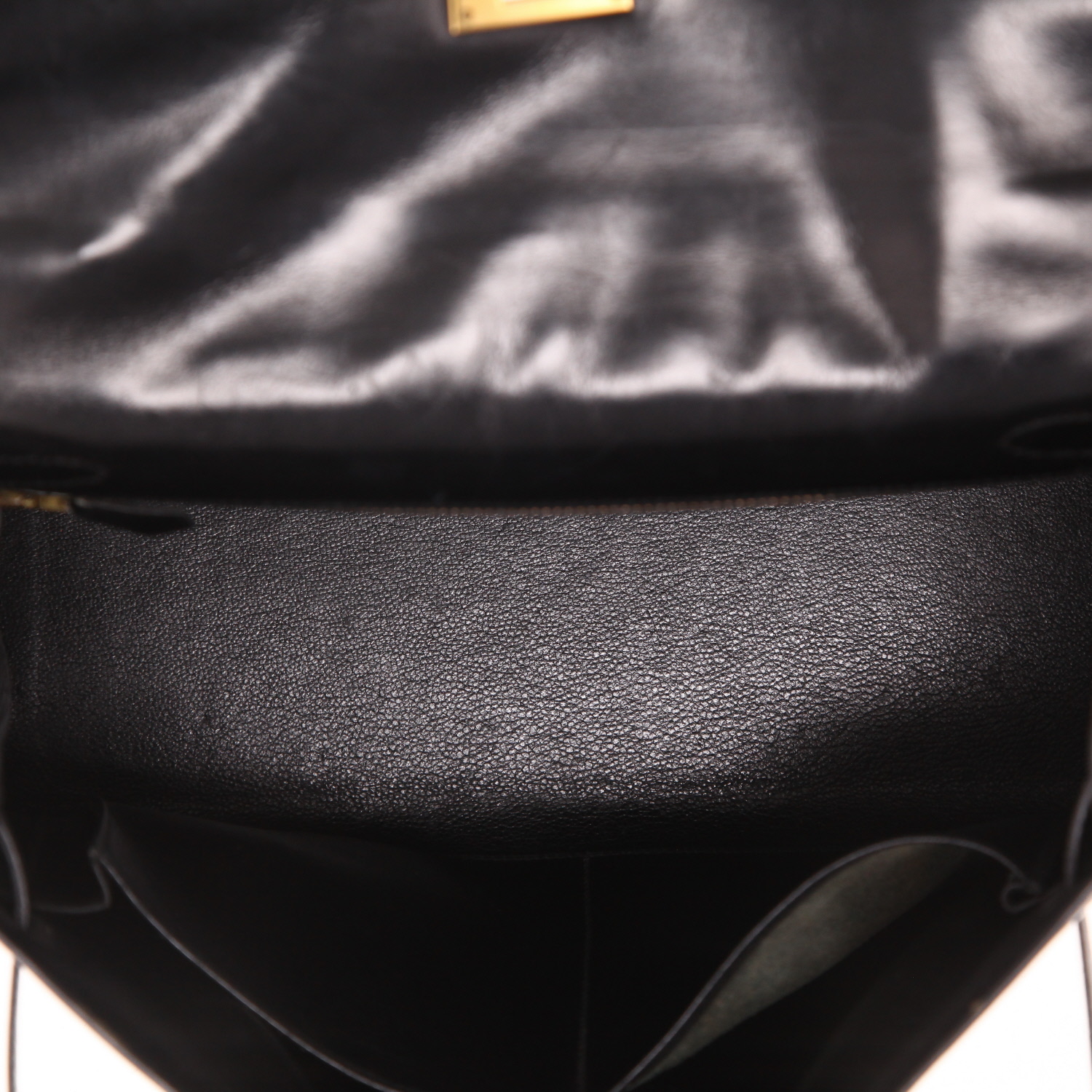 Hermès  Kelly 32 cm handbag  in black box leather - Detail D3